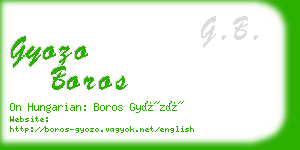 gyozo boros business card